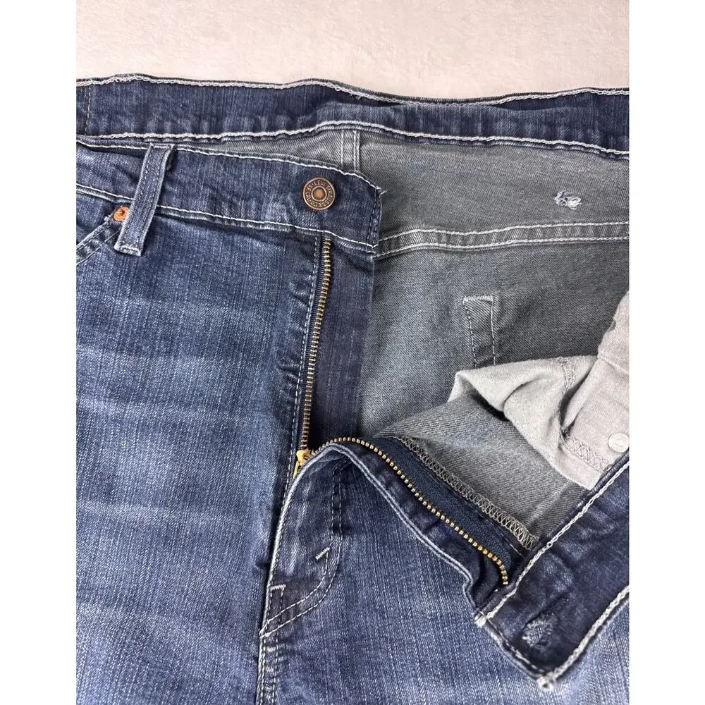 Levi's 559 Relaxed Straight Jeans Mens 40x30 Blue Dark Wash Stretch Denim
